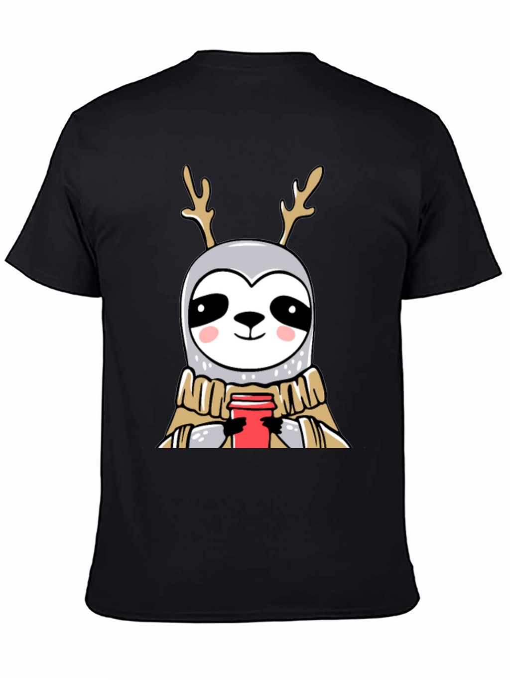 Reindeer Sloth Coffee Lover Tee