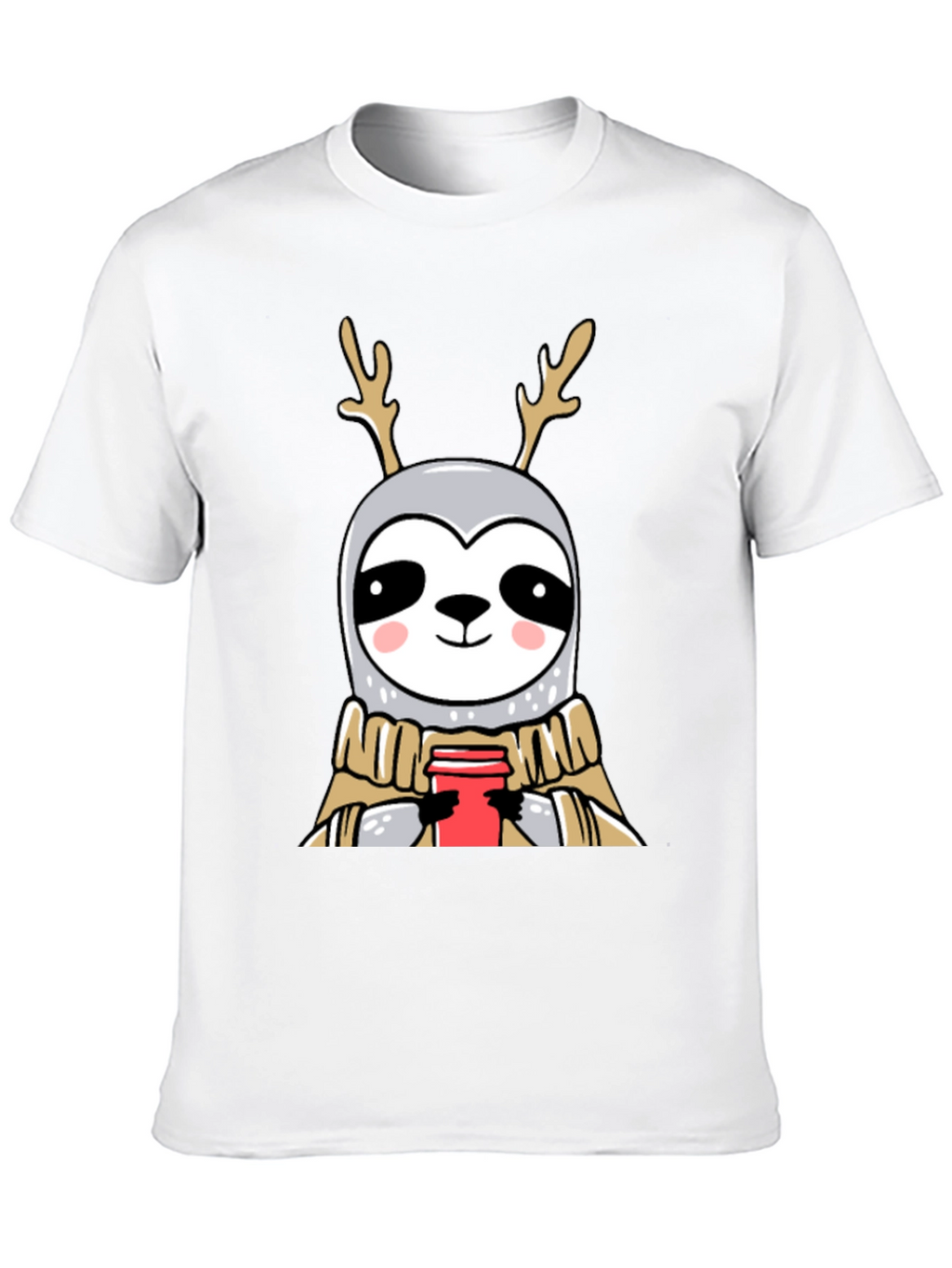 Reindeer Sloth Coffee Lover Tee