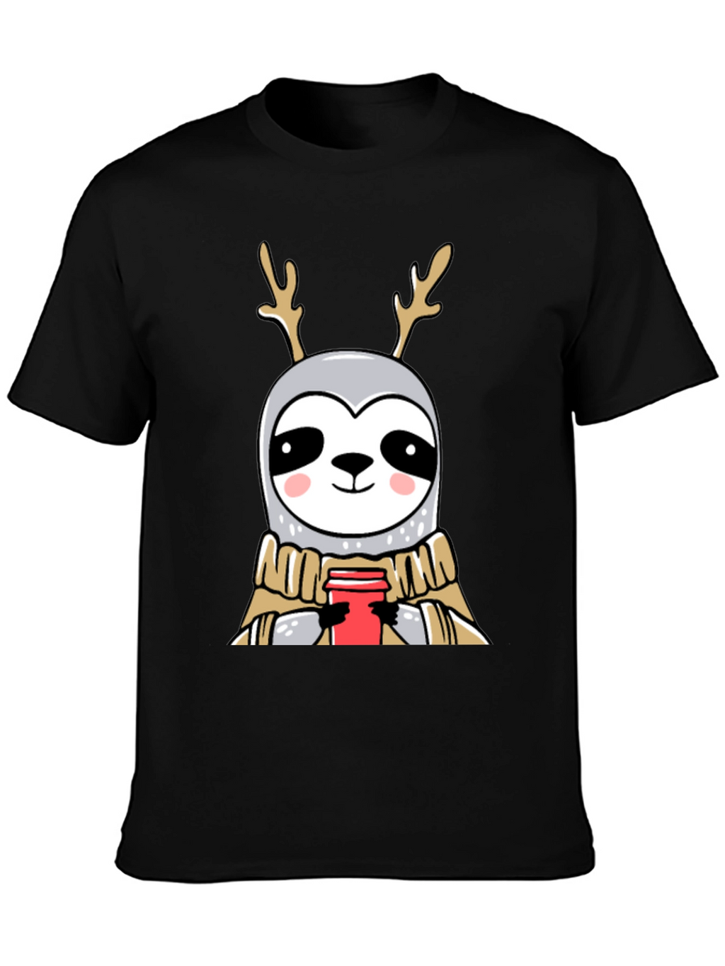 Reindeer Sloth Coffee Lover Tee