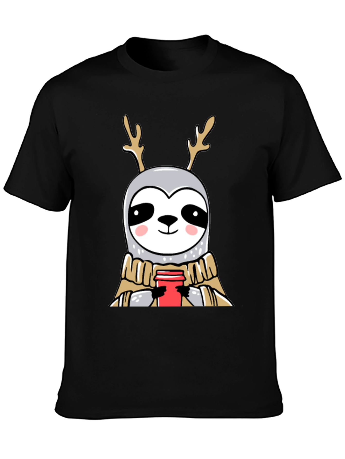 Reindeer Sloth Coffee Lover Tee