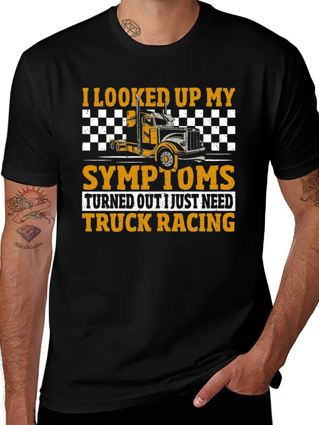 Truck Racing T-Shirt - Symptom Relief Funny Tee