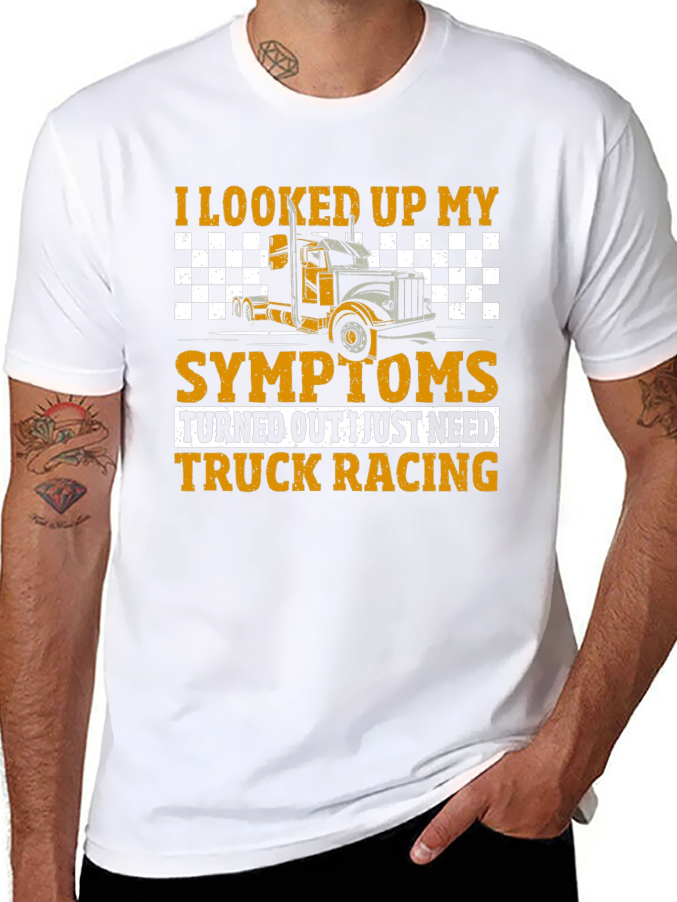 Truck Racing T-Shirt - Symptom Relief Funny Tee