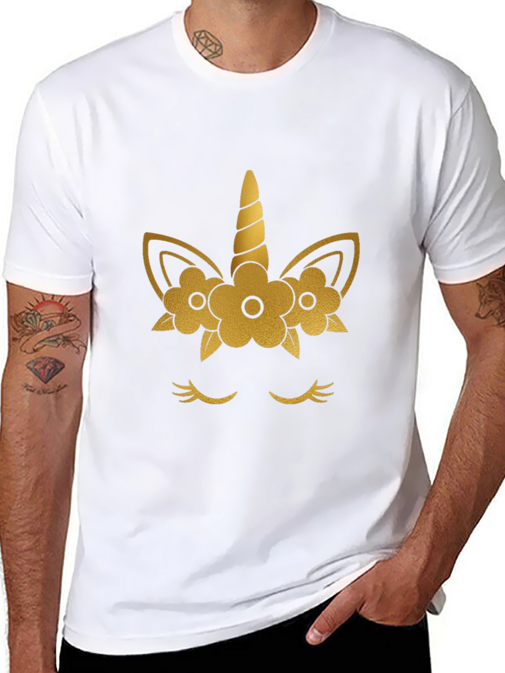 Unicorn Tee - Gold Foil Design