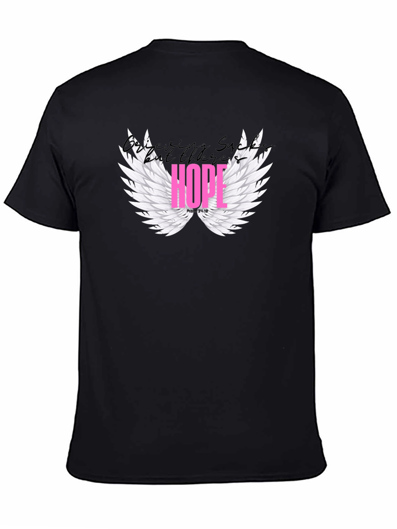 Hope Wings Graphic Tee - Stylish Black Shirt