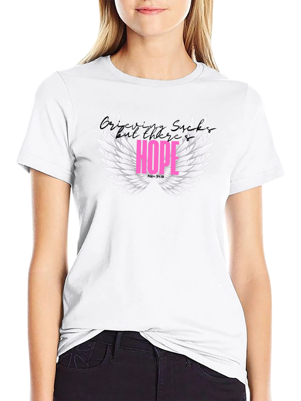 Hope Wings Graphic Tee - Stylish Black Shirt