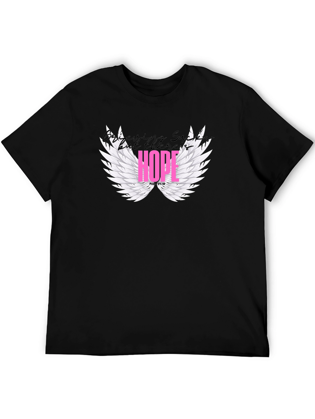 Hope Wings Graphic Tee - Stylish Black Shirt