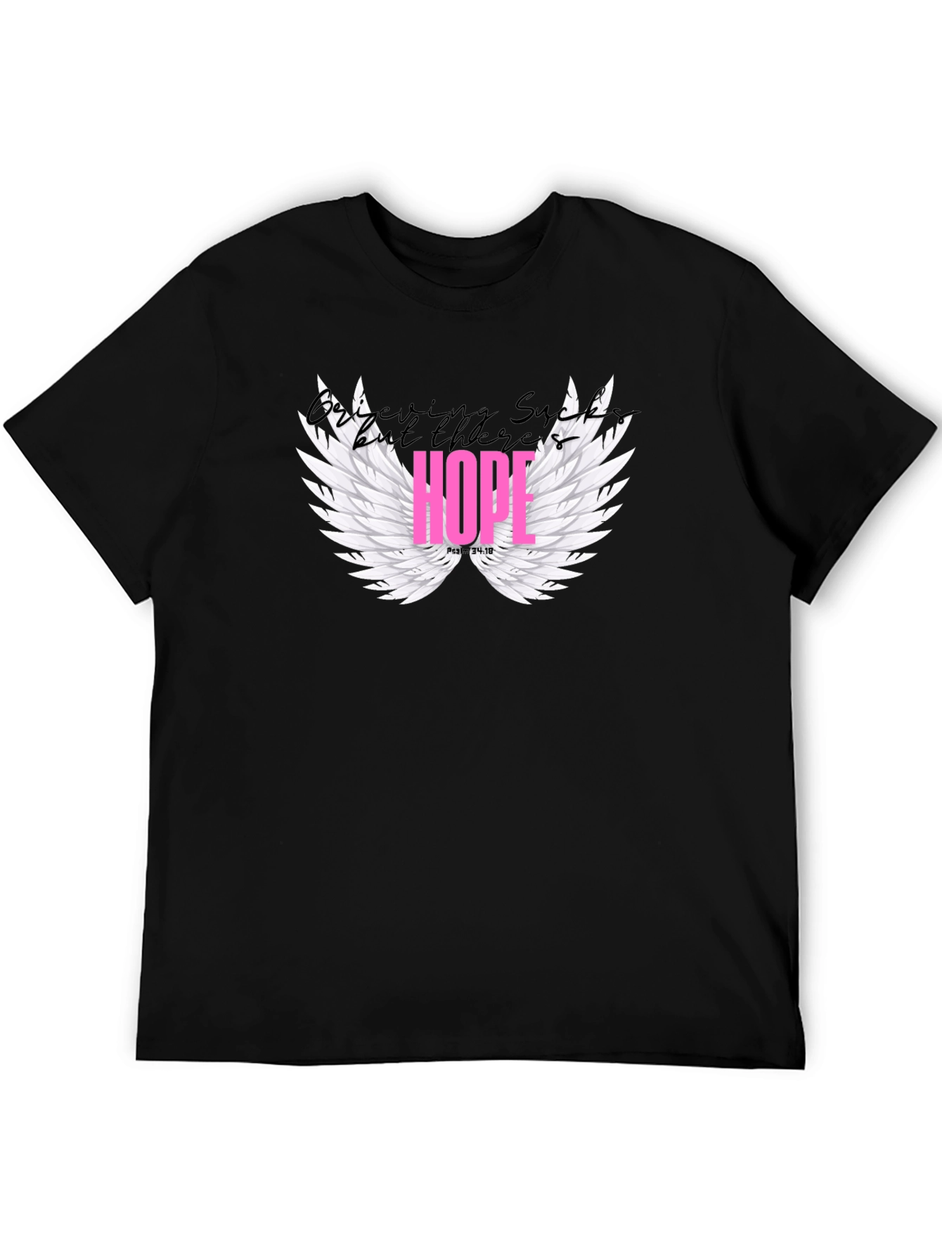 Hope Wings Graphic Tee - Stylish Black Shirt