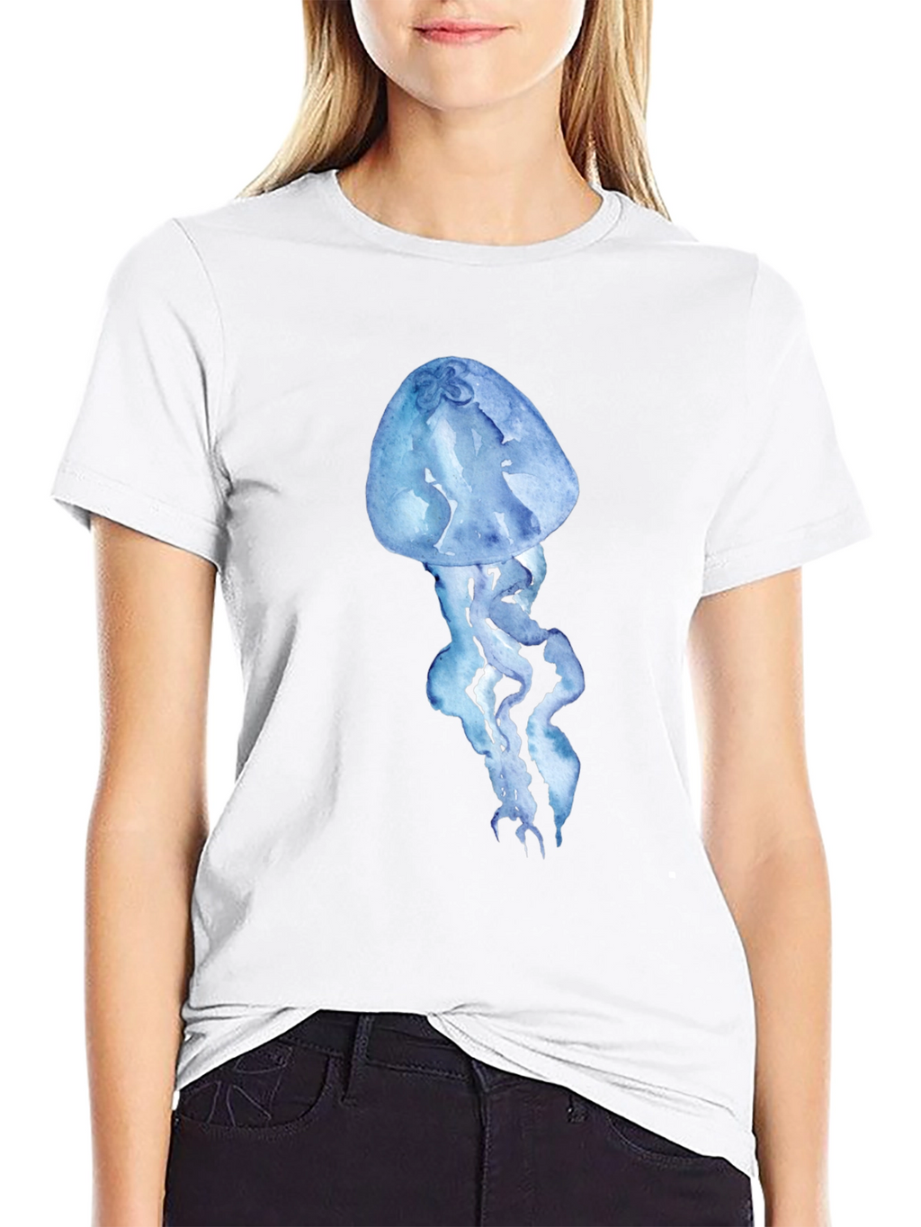 Jellyfish Print Black T-Shirt - Stylish & Unique
