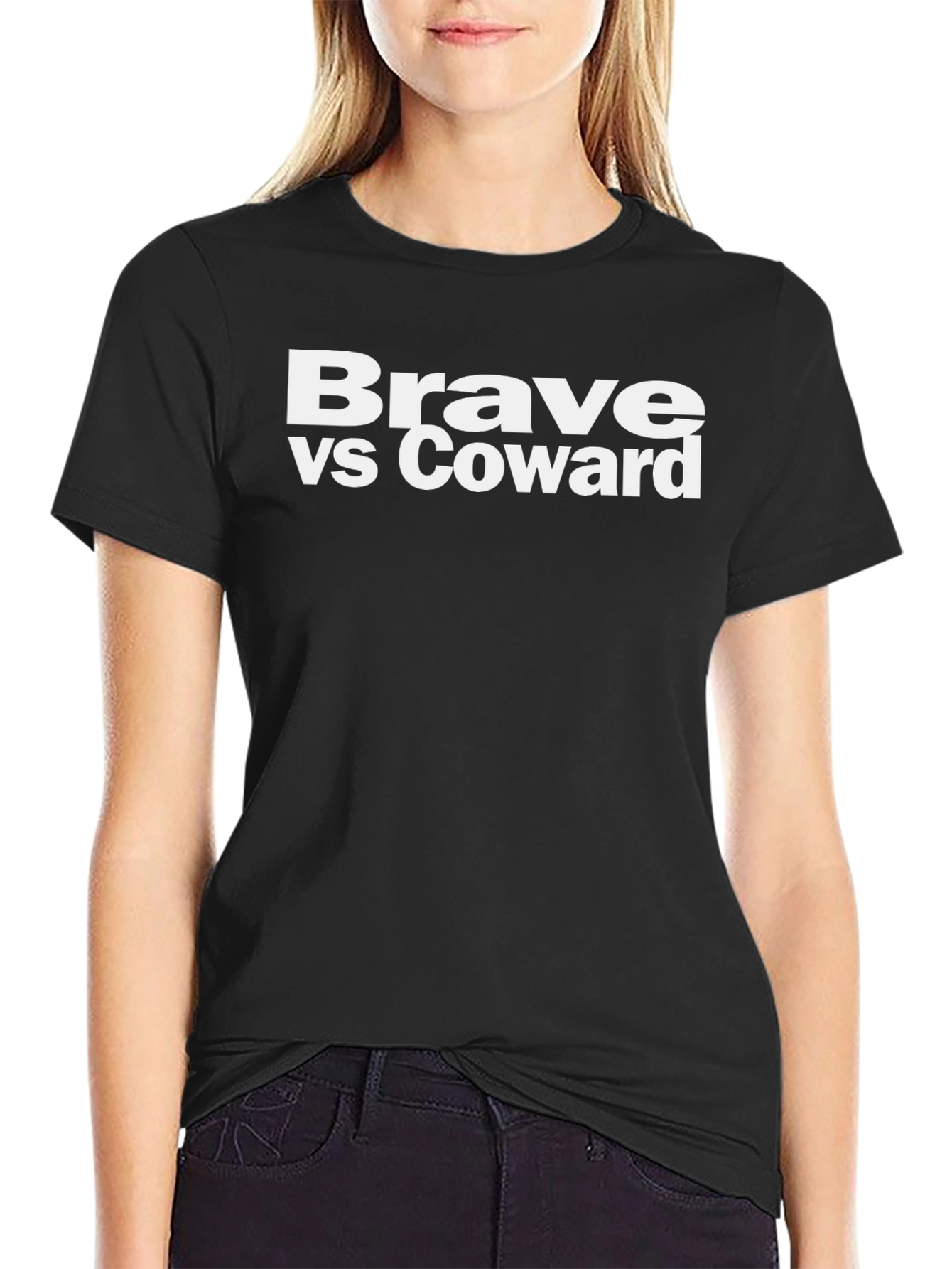 Brave vs Coward Graphic T-Shirt - Bold Statement Tee