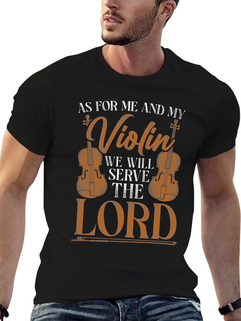 Violin & Faith T-Shirt: Serve the Lord