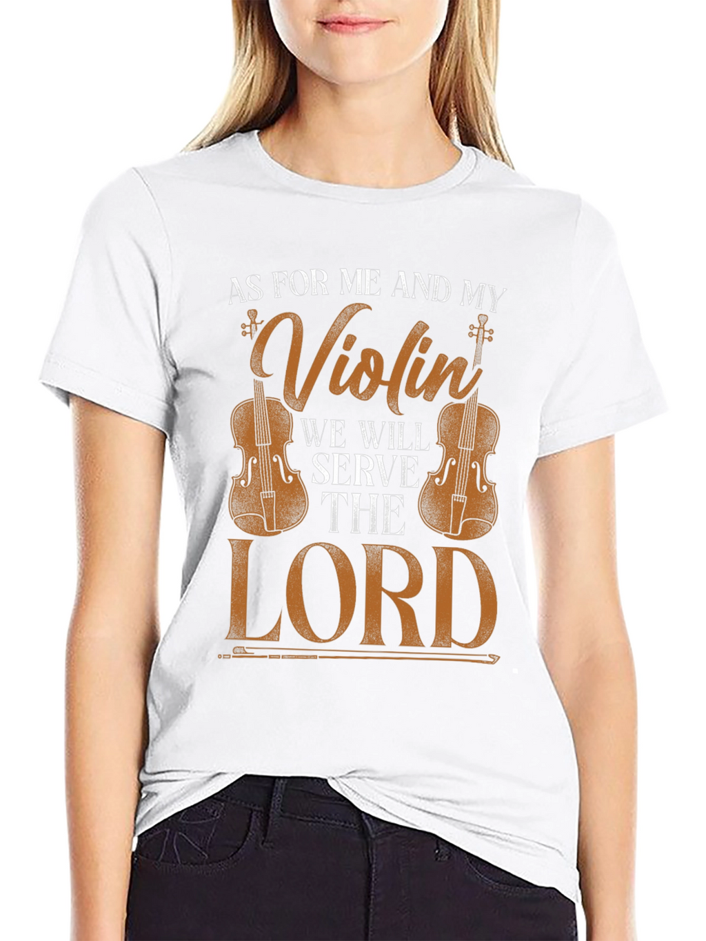 Violin & Faith T-Shirt: Serve the Lord