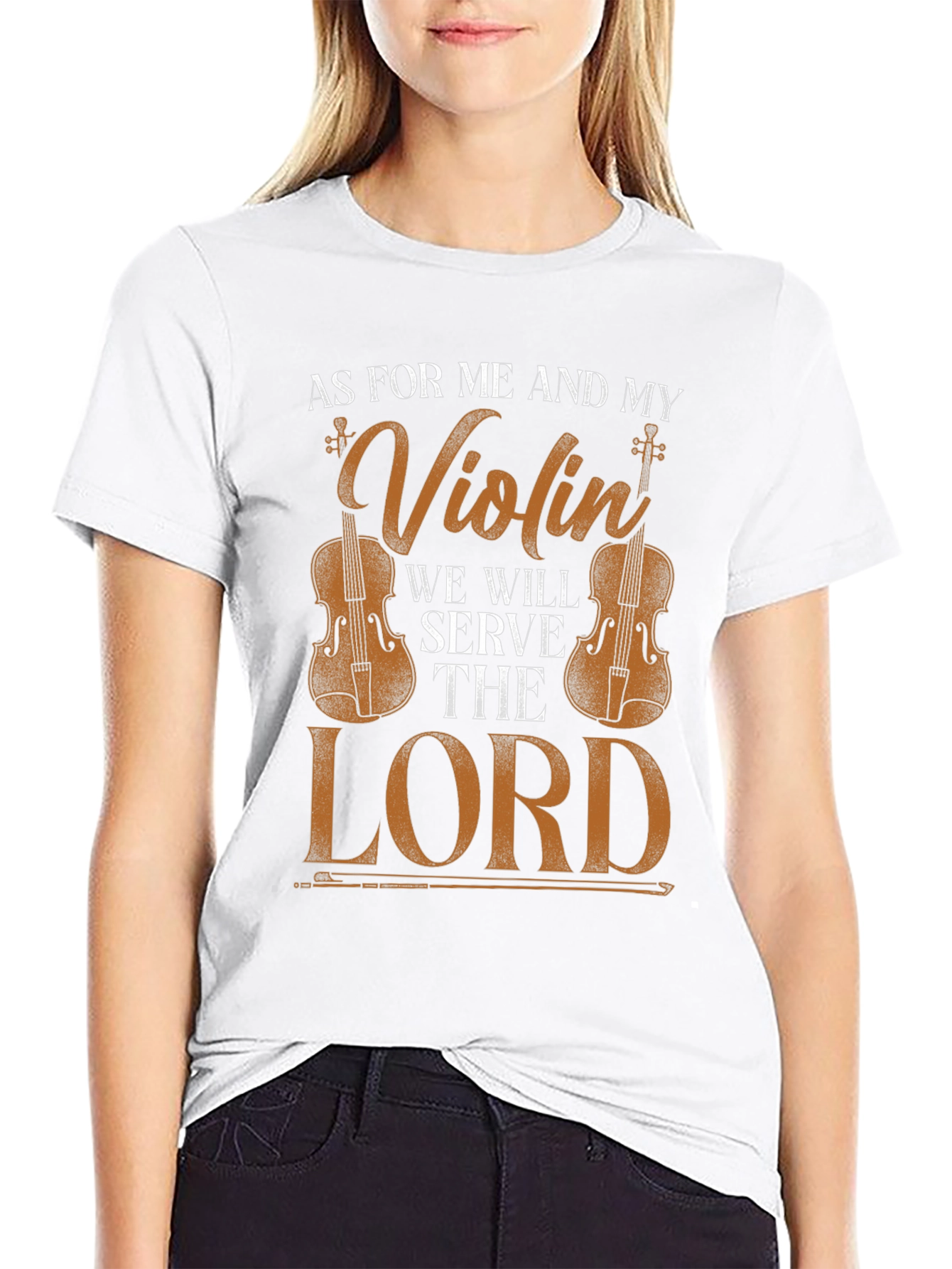 Violin & Faith T-Shirt: Serve the Lord