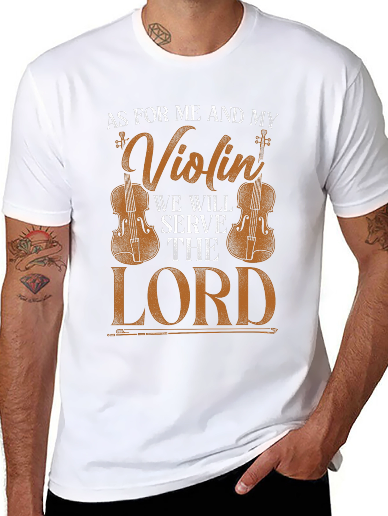 Violin & Faith T-Shirt: Serve the Lord