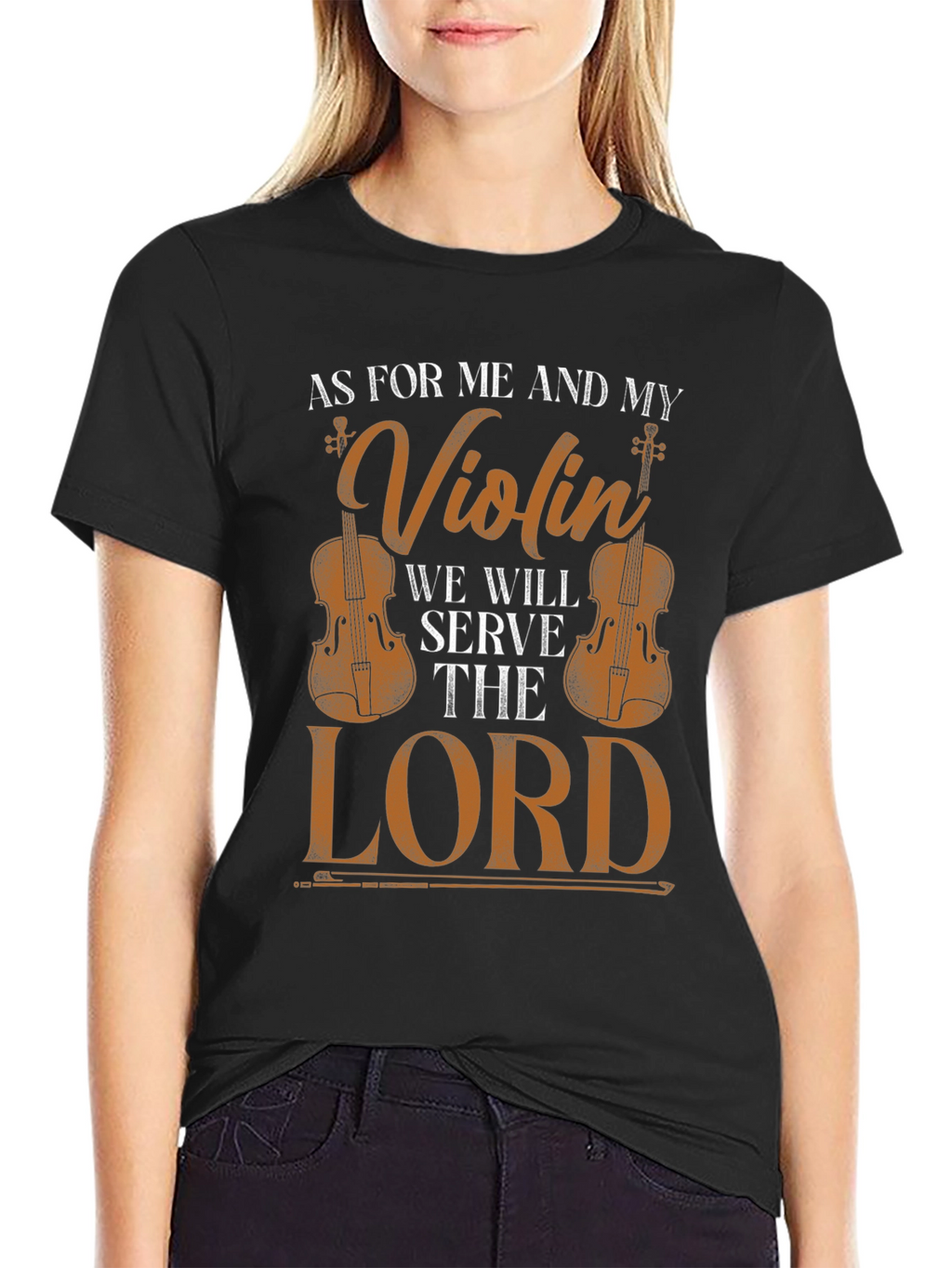 Violin & Faith T-Shirt: Serve the Lord