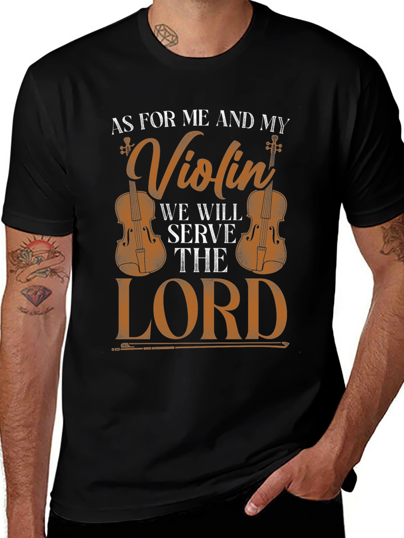 Violin & Faith T-Shirt: Serve the Lord
