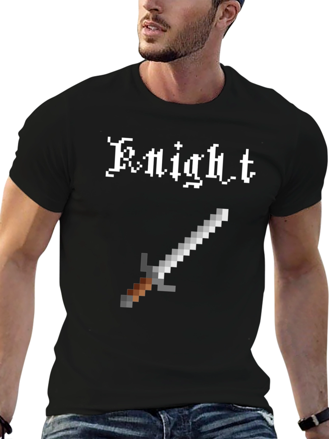 Pixel Knight T-Shirt - Classic 8-Bit Gaming Style