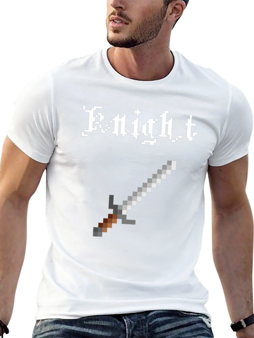 Pixel Knight T-Shirt - Classic 8-Bit Gaming Style