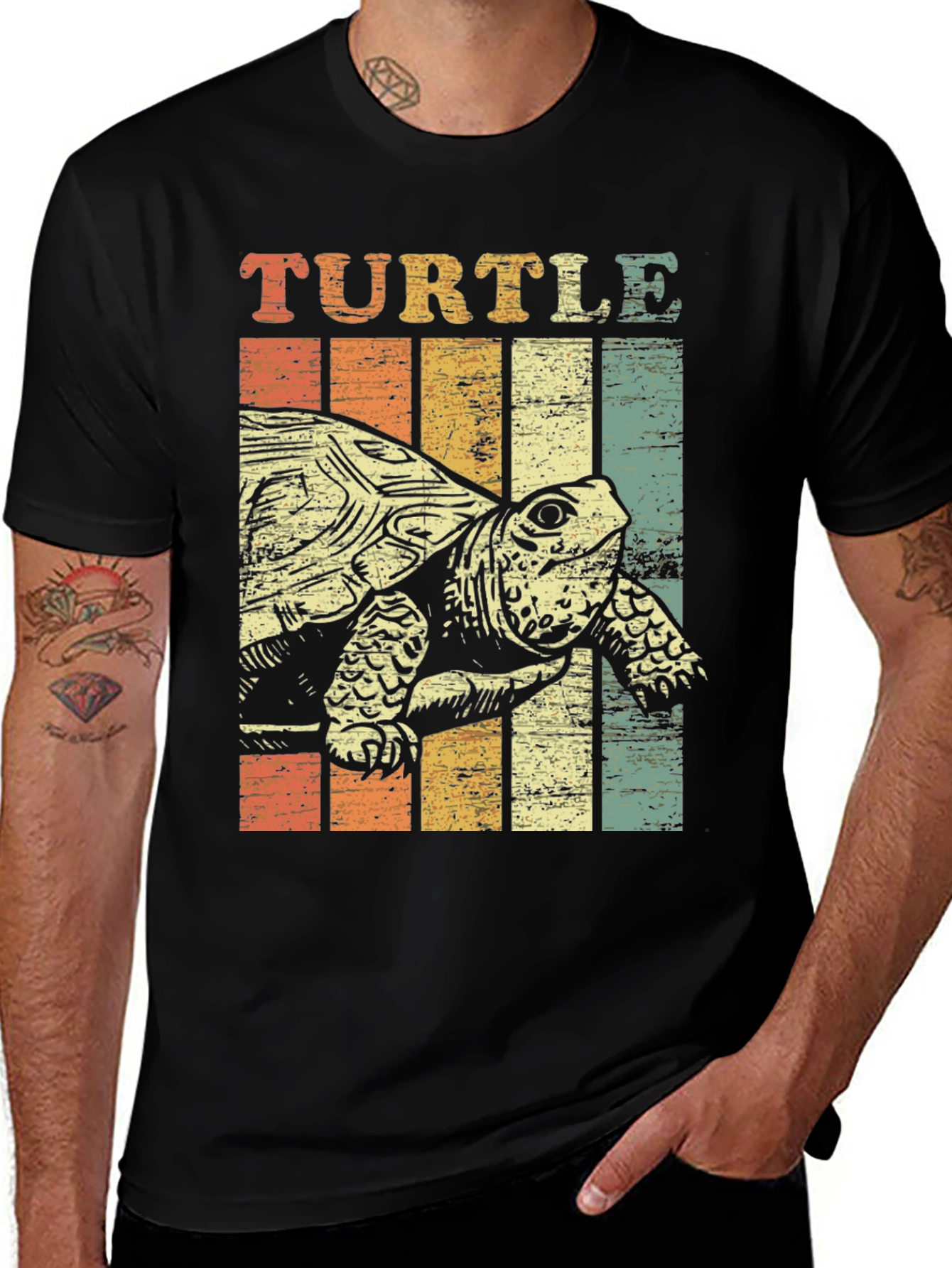 Vintage Turtle Graphic Tee - Retro Style