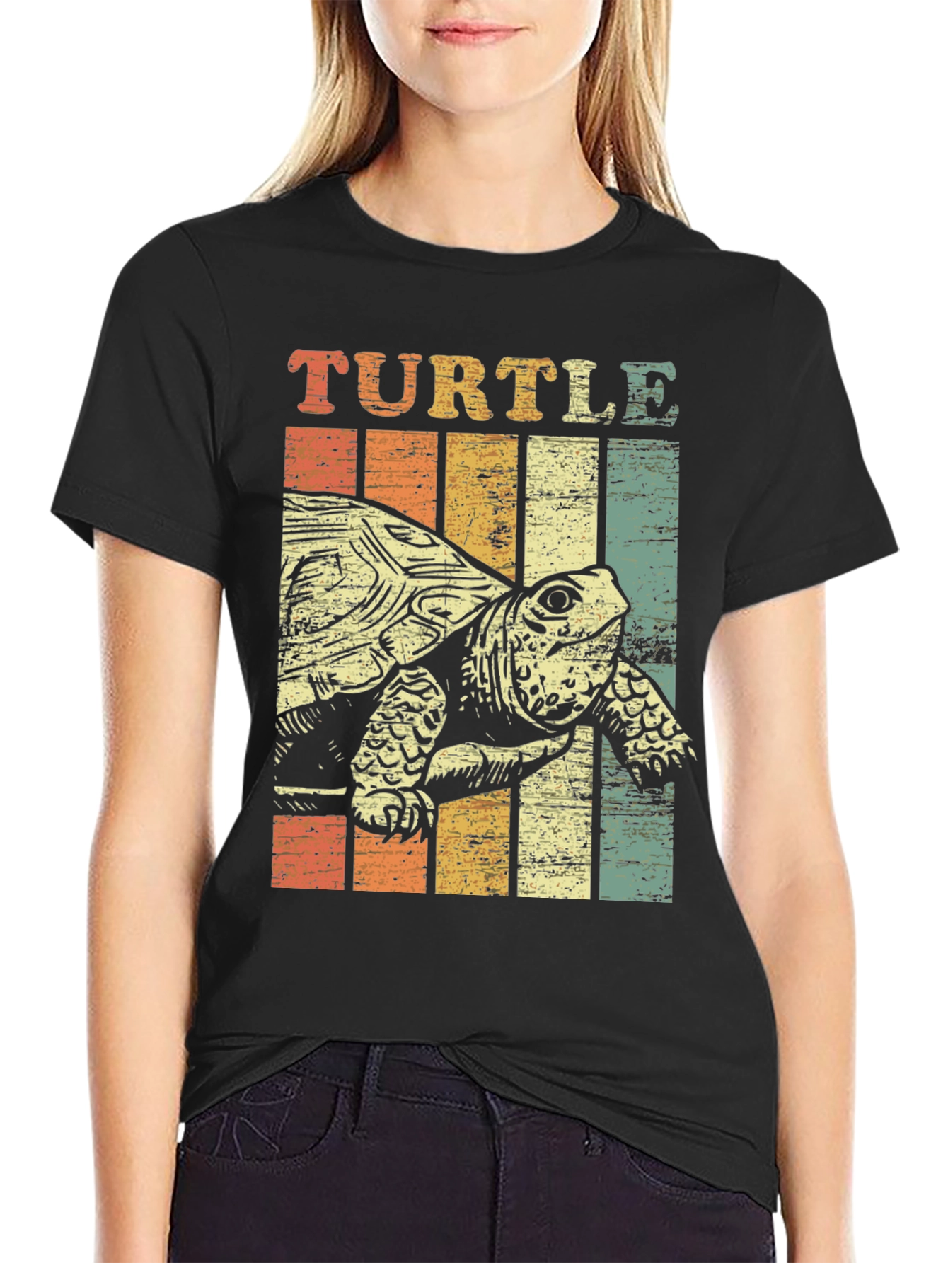 Vintage Turtle Graphic Tee - Retro Style