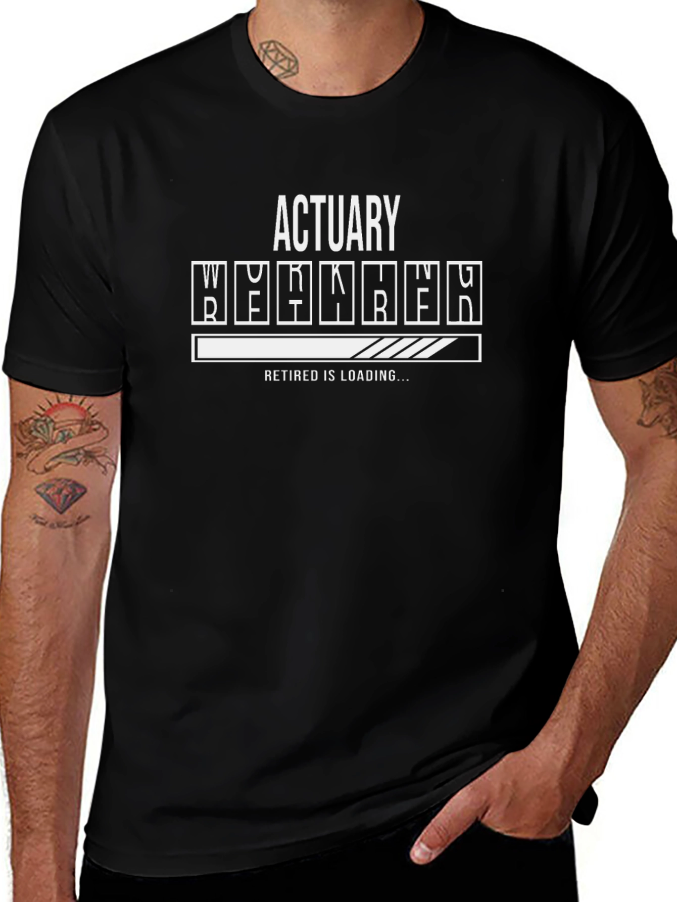 Actuary Retirement Loading T-Shirt - Black