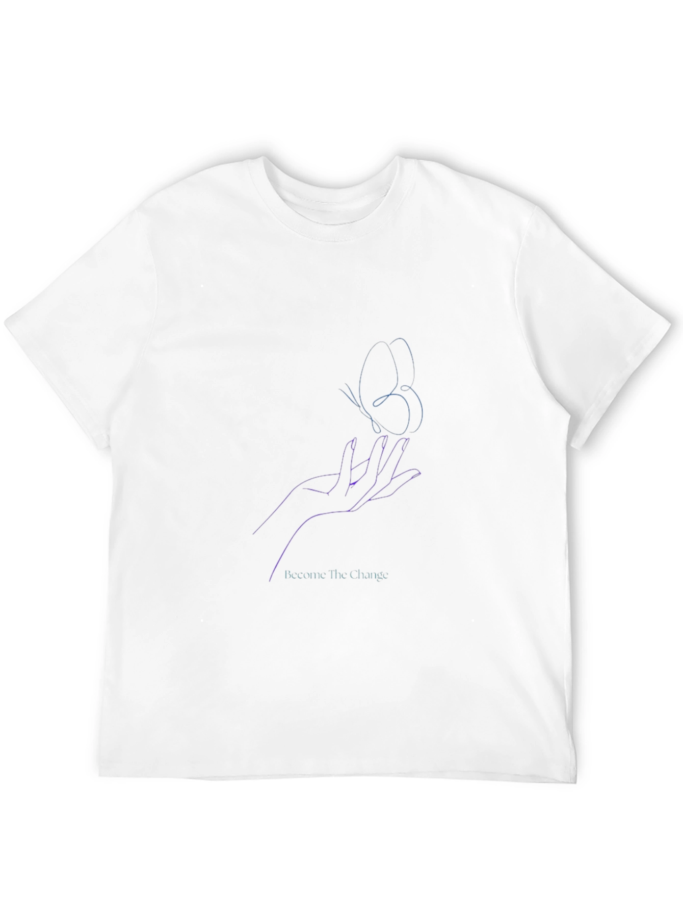 Hand Becoming Change Black Tee - Unique Design