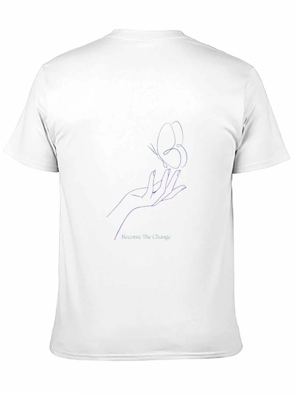 Hand Becoming Change Black Tee - Unique Design