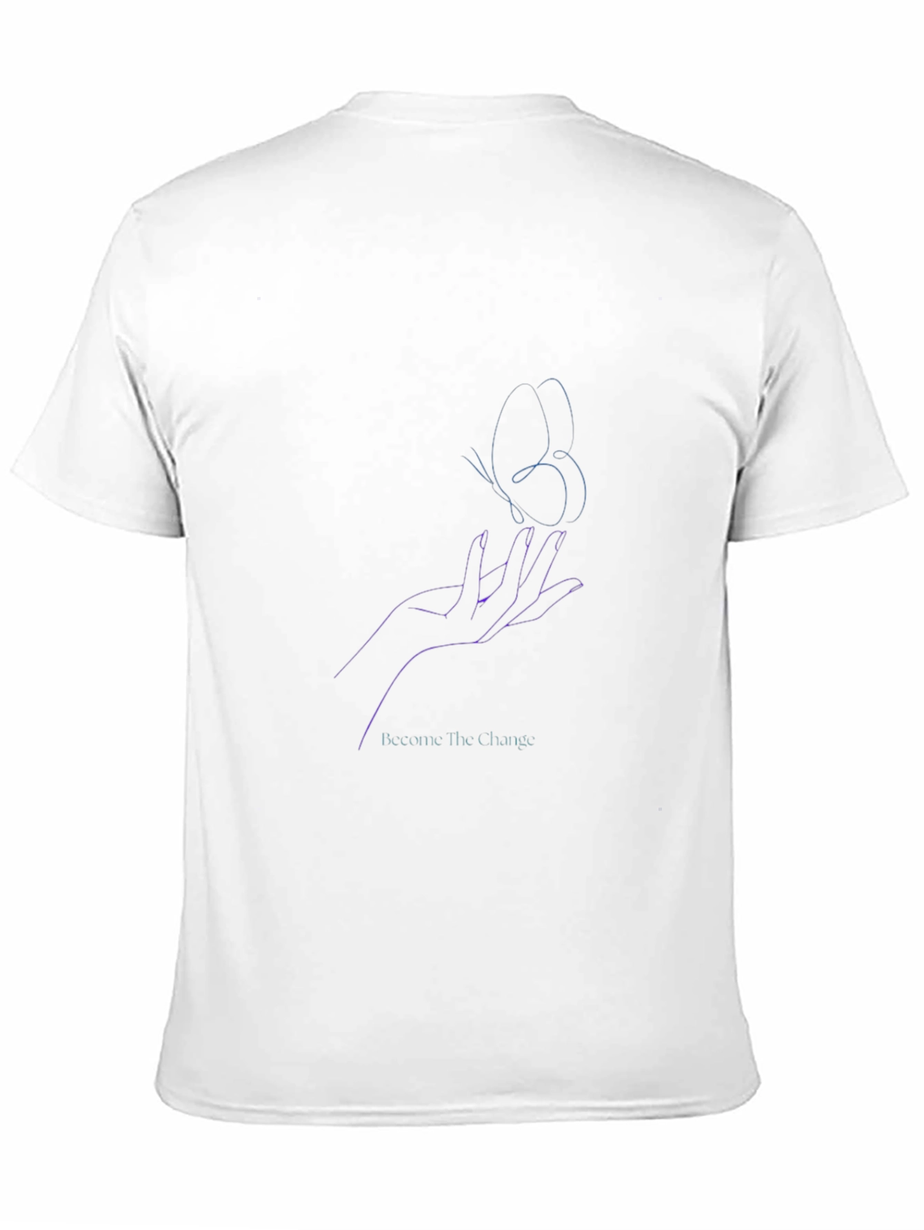 Hand Becoming Change Black Tee - Unique Design