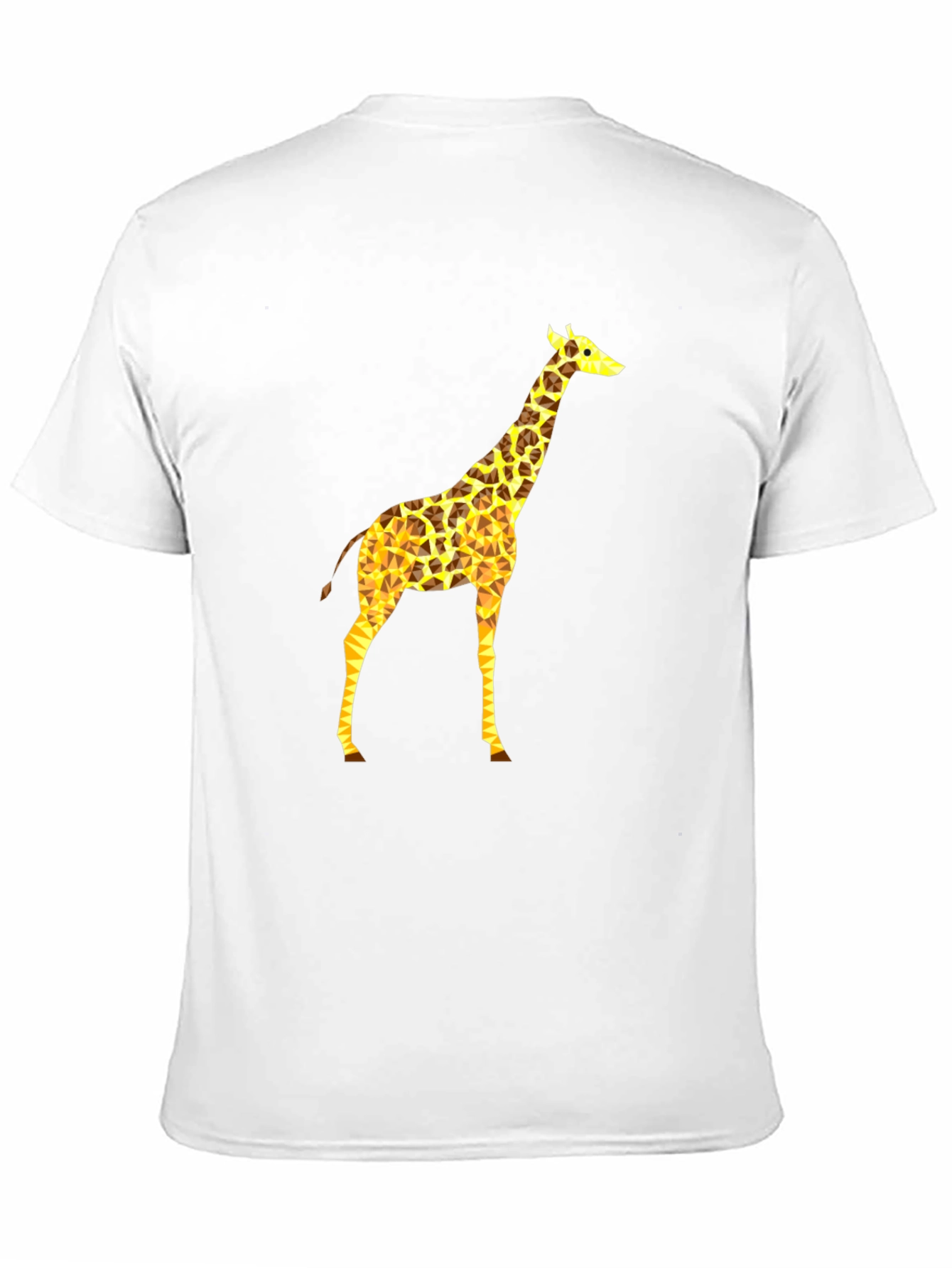 Geometric Giraffe Print Black T-Shirt