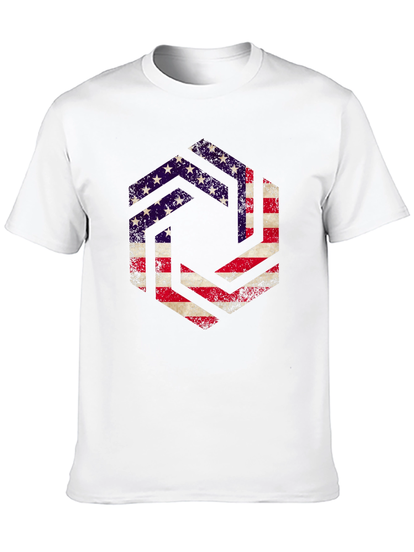 American Flag Graphic Print Mens T-Shirt