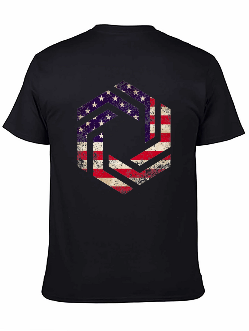 American Flag Graphic Print Mens T-Shirt