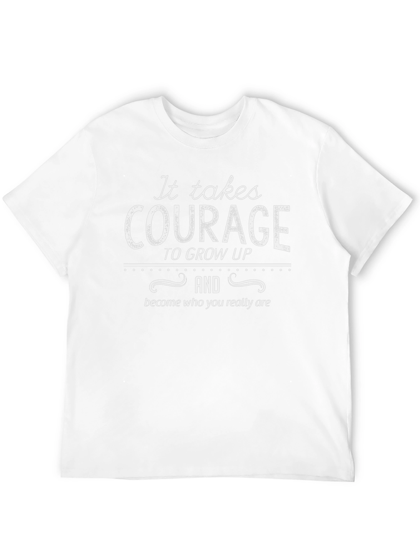 Courage to Grow Up T-Shirt - Inspirational Black Tee