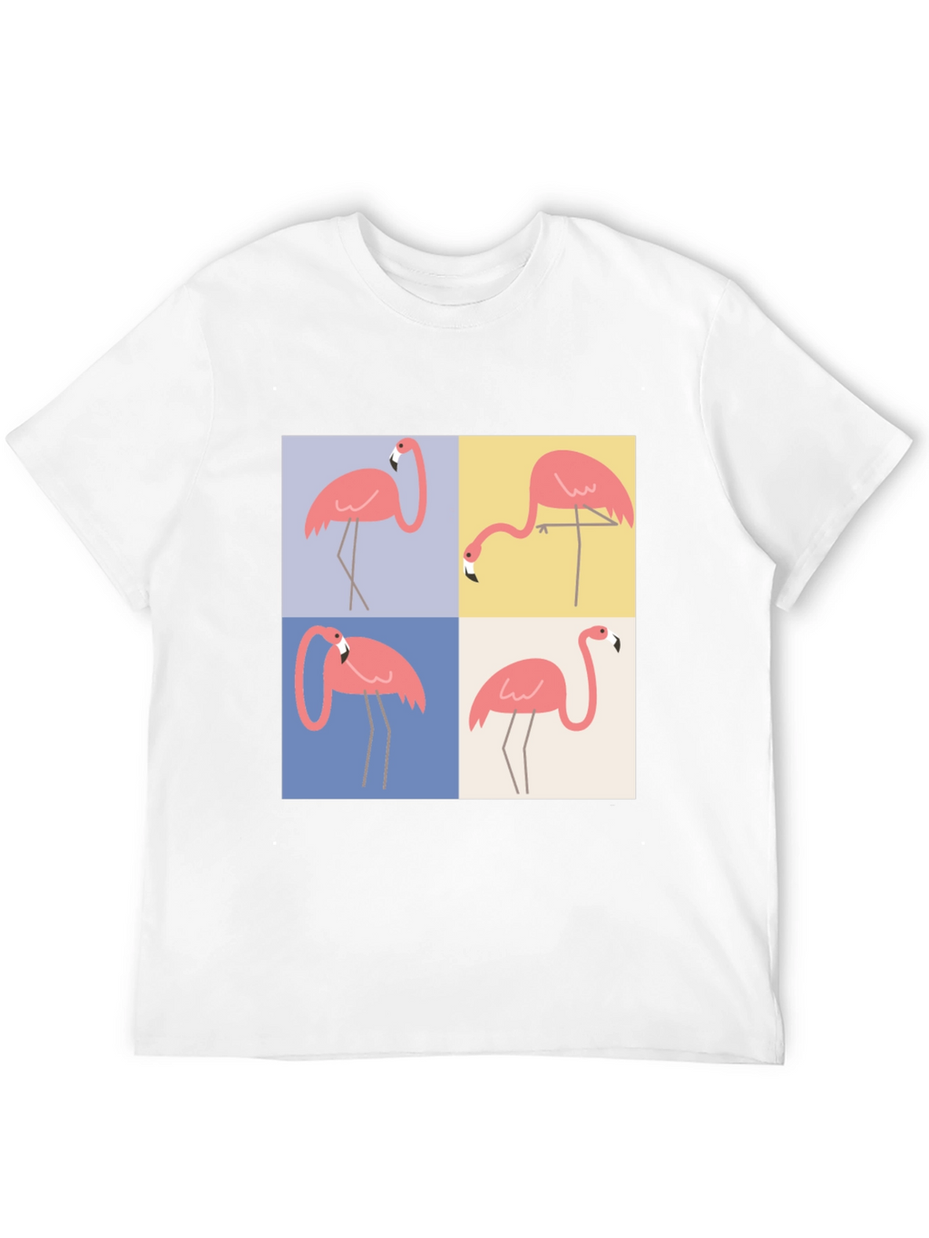 Flamingo Pop Art Graphic Tee - Trendy Casual Wear