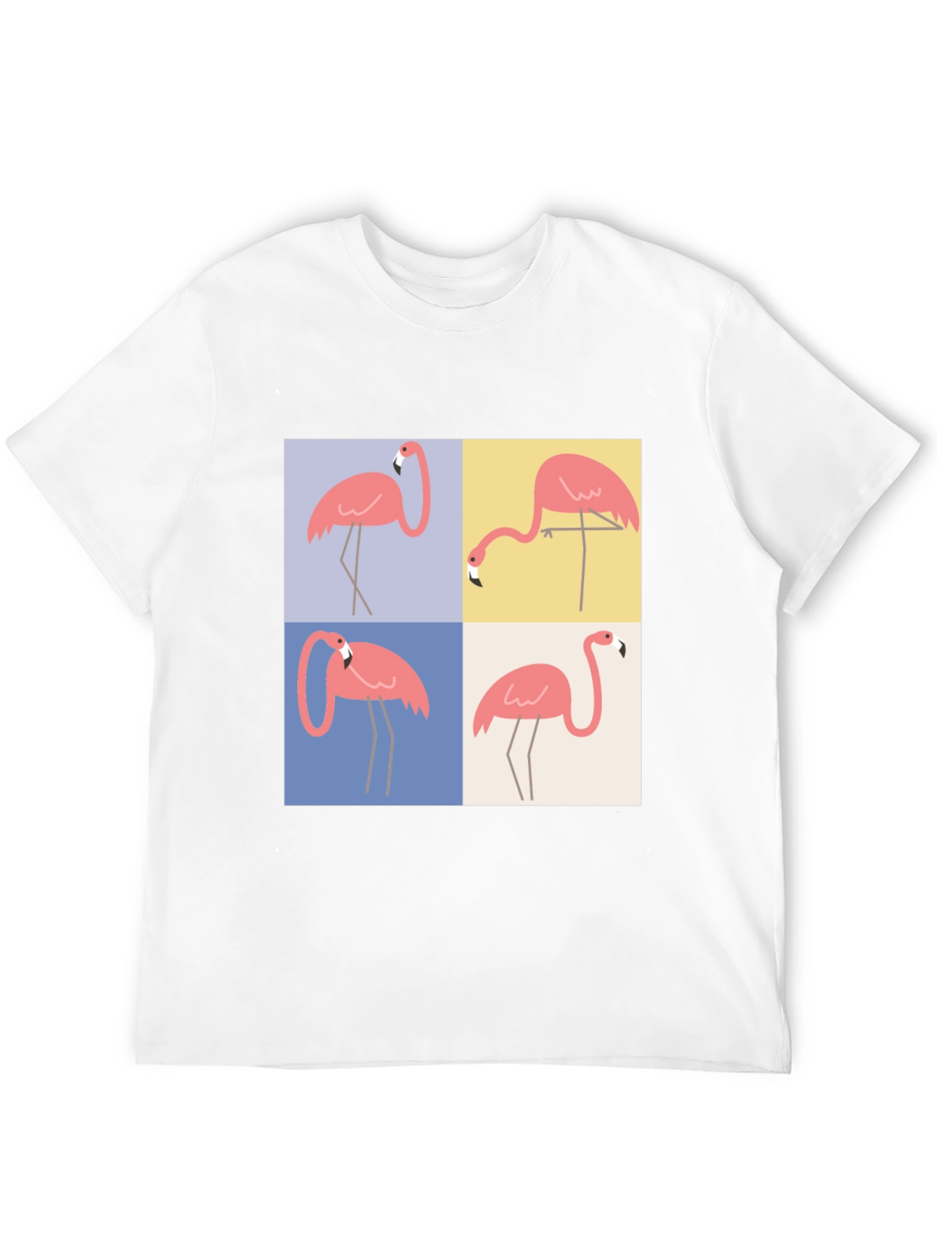 Flamingo Pop Art Graphic Tee - Trendy Casual Wear
