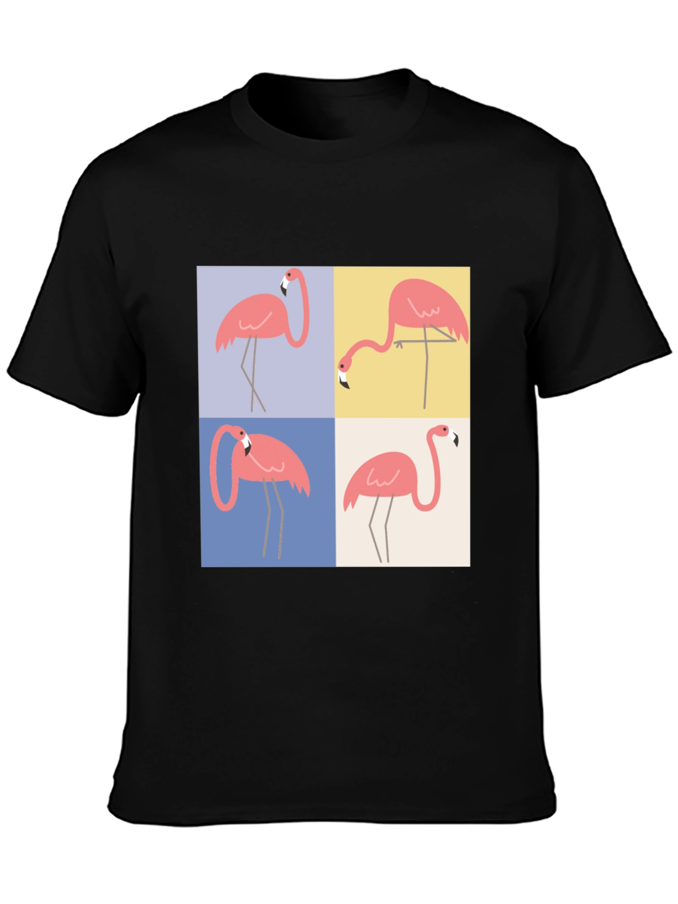 Flamingo Pop Art Graphic Tee - Trendy Casual Wear