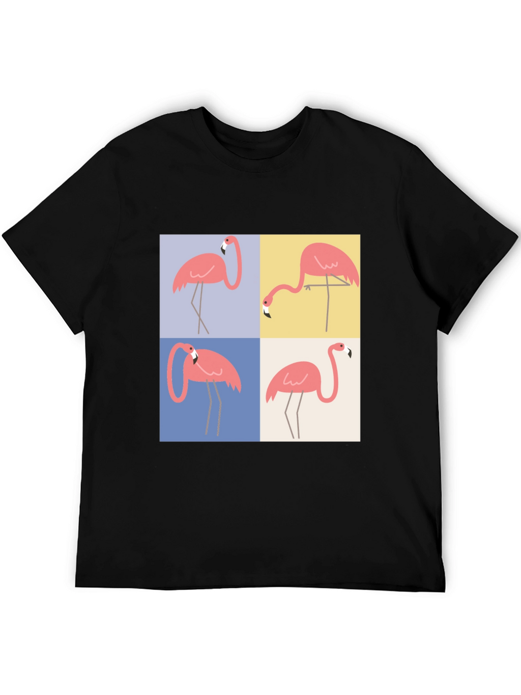 Flamingo Pop Art Graphic Tee - Trendy Casual Wear