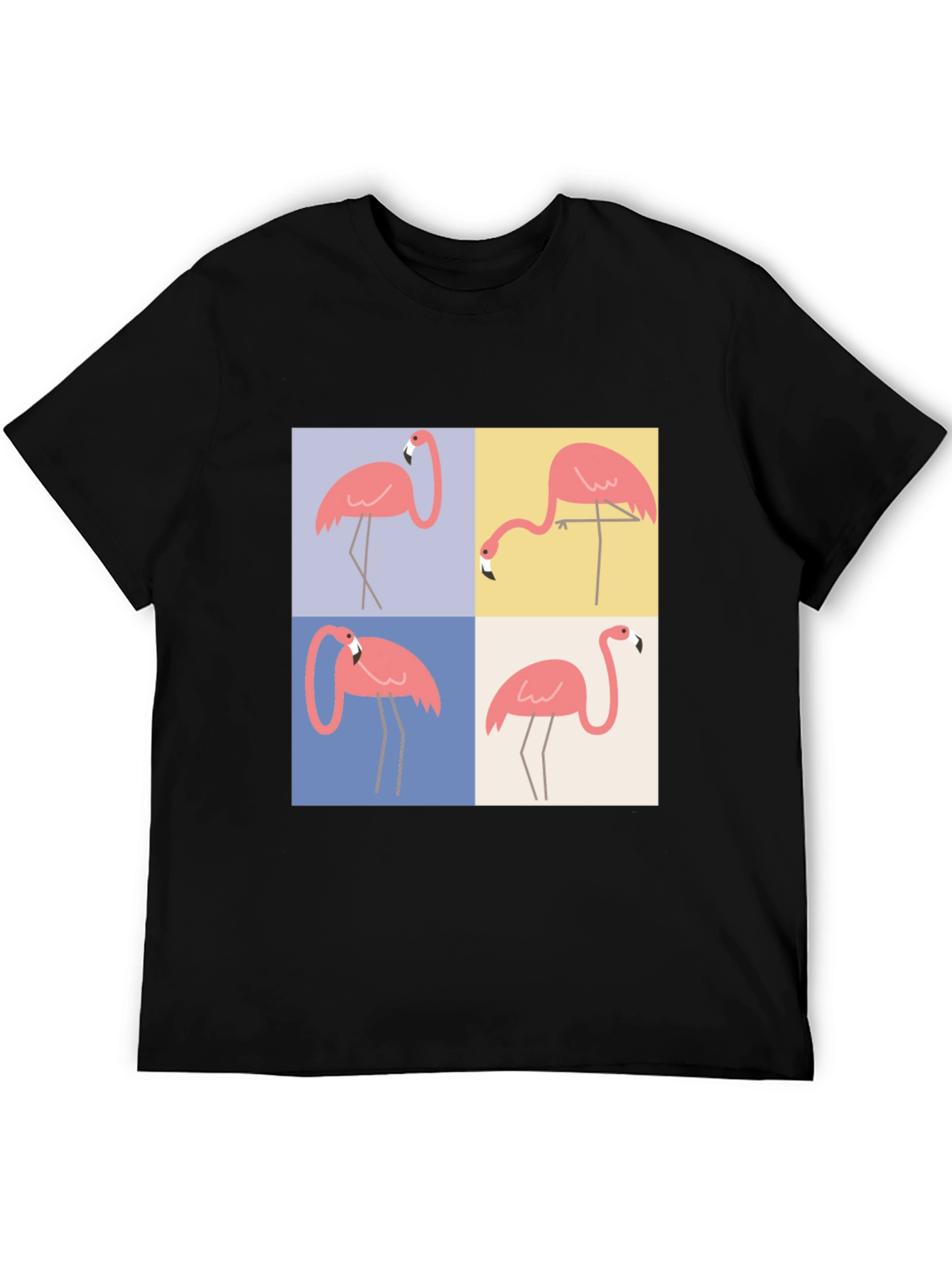 Flamingo Pop Art Graphic Tee - Trendy Casual Wear