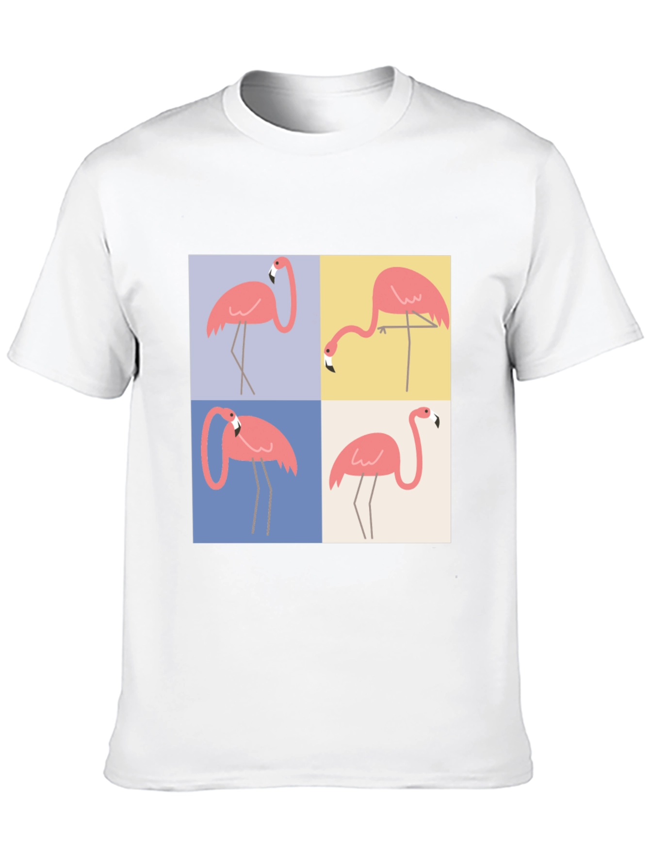 Flamingo Pop Art Graphic Tee - Trendy Casual Wear
