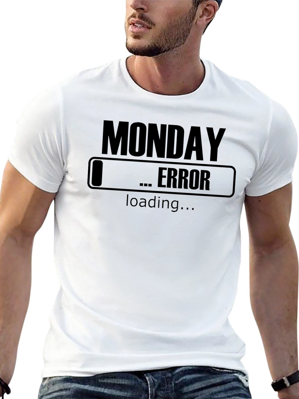 Monday Error Loading Funny Graphic T-Shirt