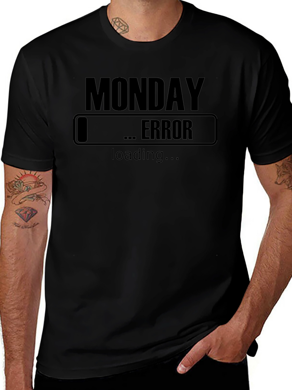 Monday Error Loading Funny Graphic T-Shirt