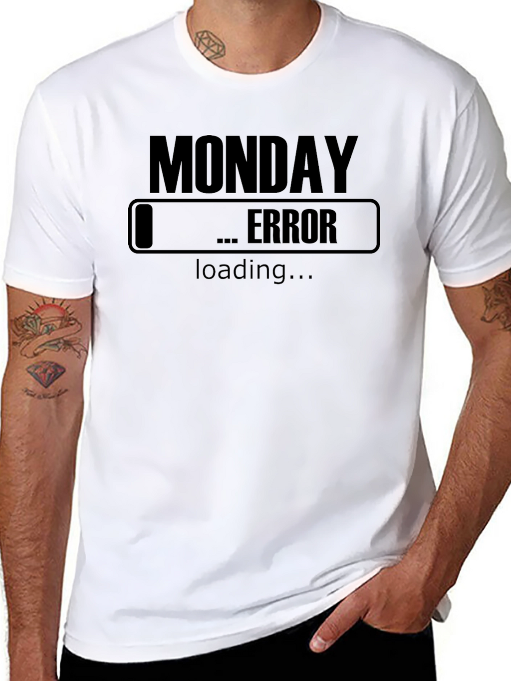 Monday Error Loading Funny Graphic T-Shirt