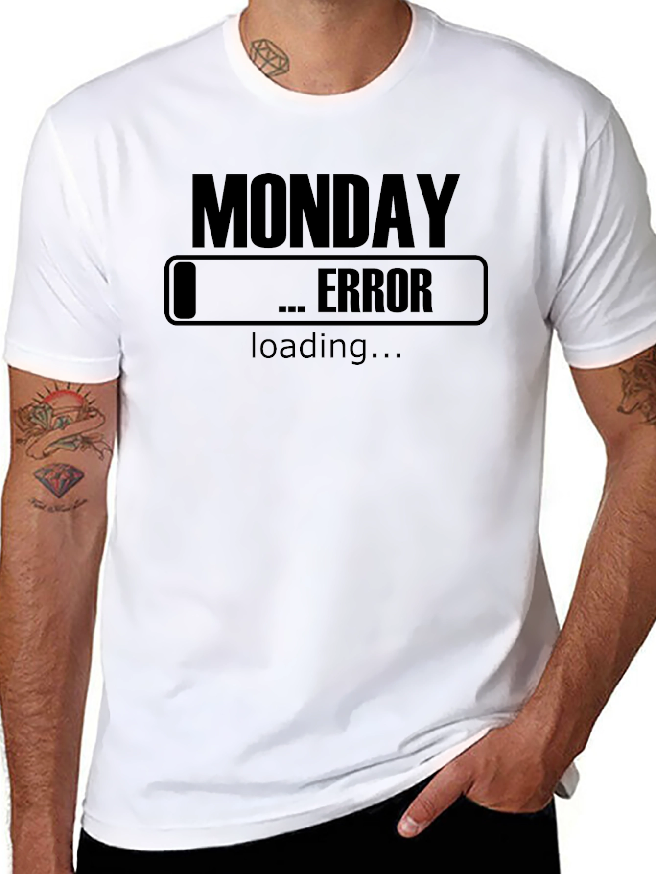 Monday Error Loading Funny Graphic T-Shirt