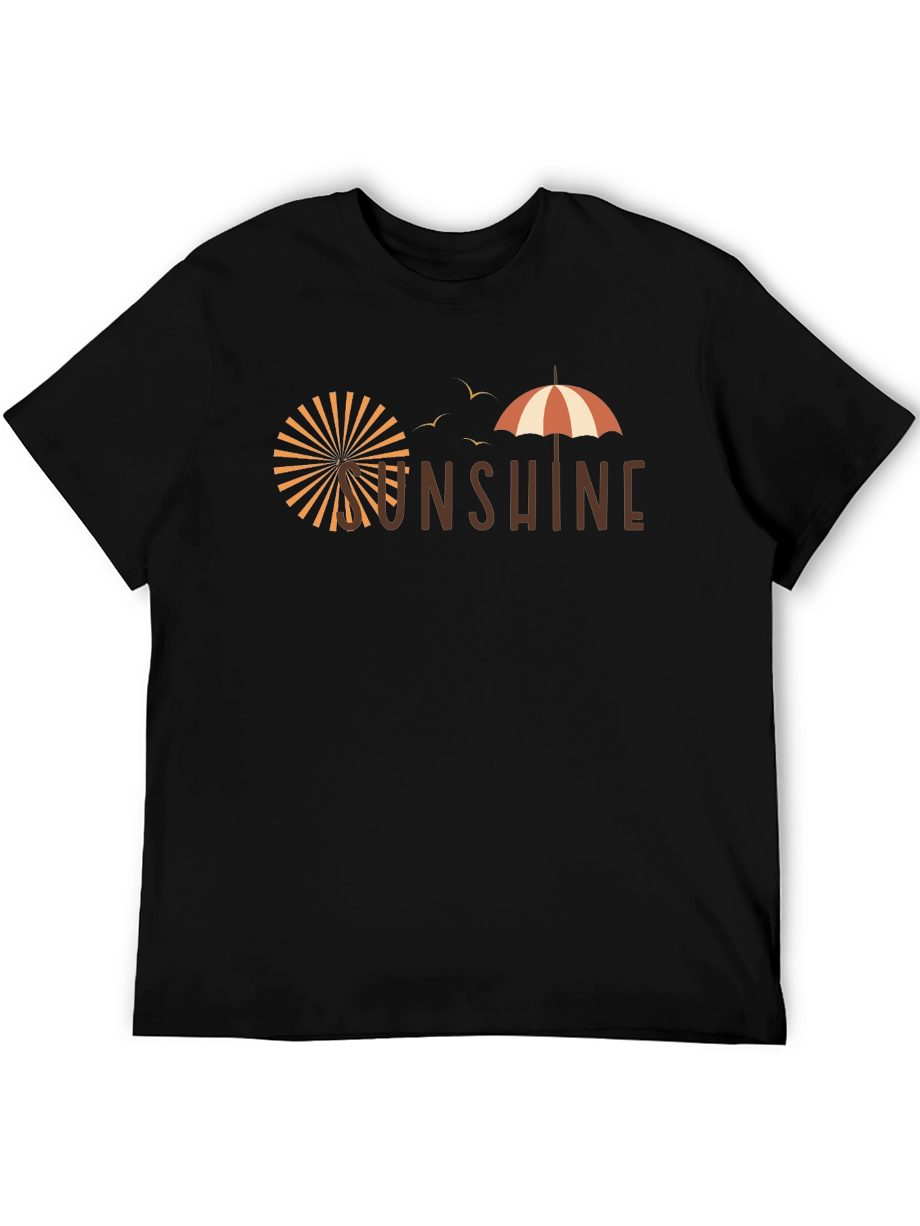 Sunshine Graphic Tee - Comfort Fit Black T-Shirt