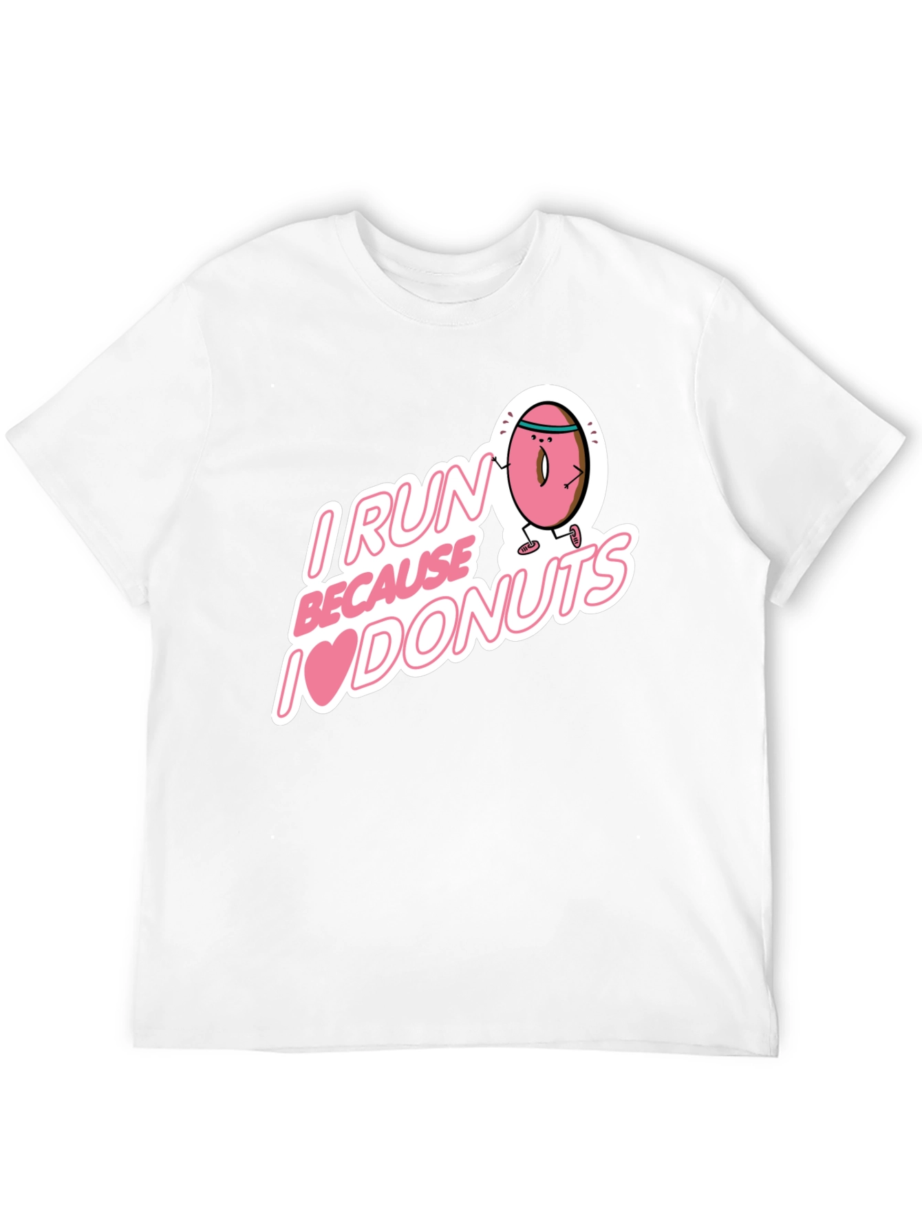 I Run Because I Love Donuts Graphic T-Shirt
