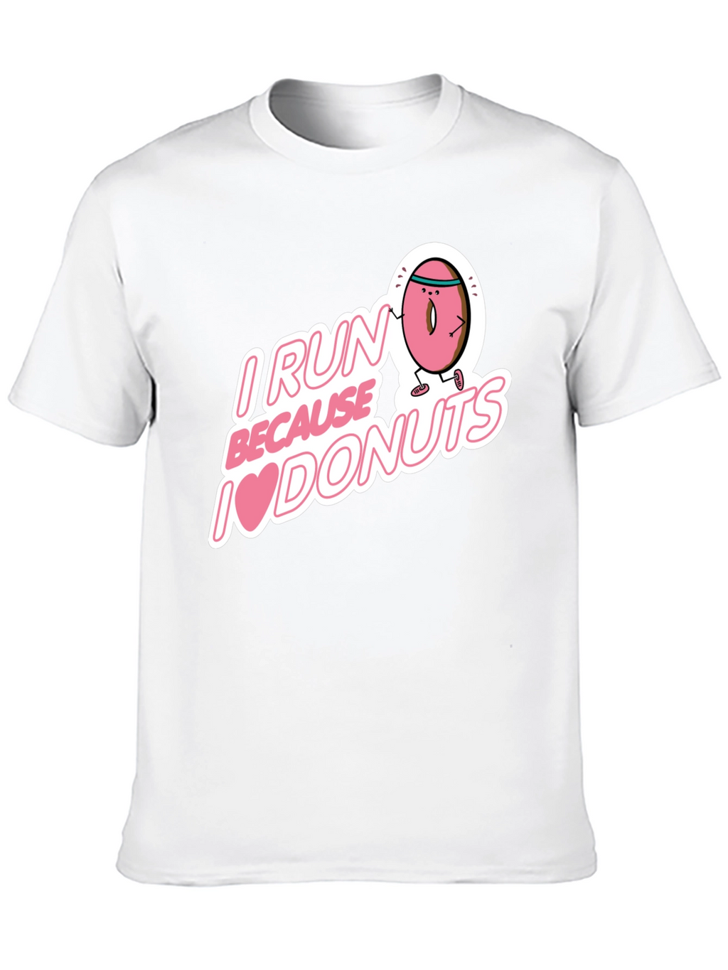 I Run Because I Love Donuts Graphic T-Shirt