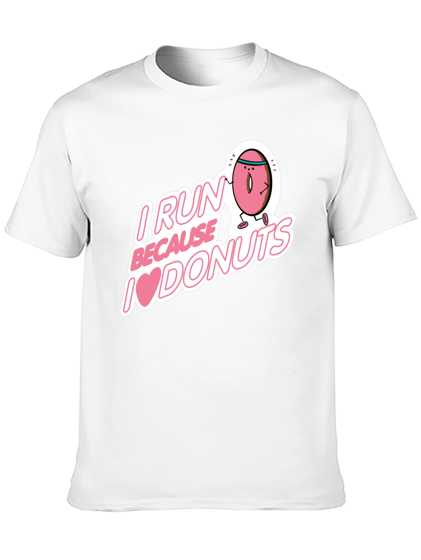 I Run Because I Love Donuts Graphic T-Shirt