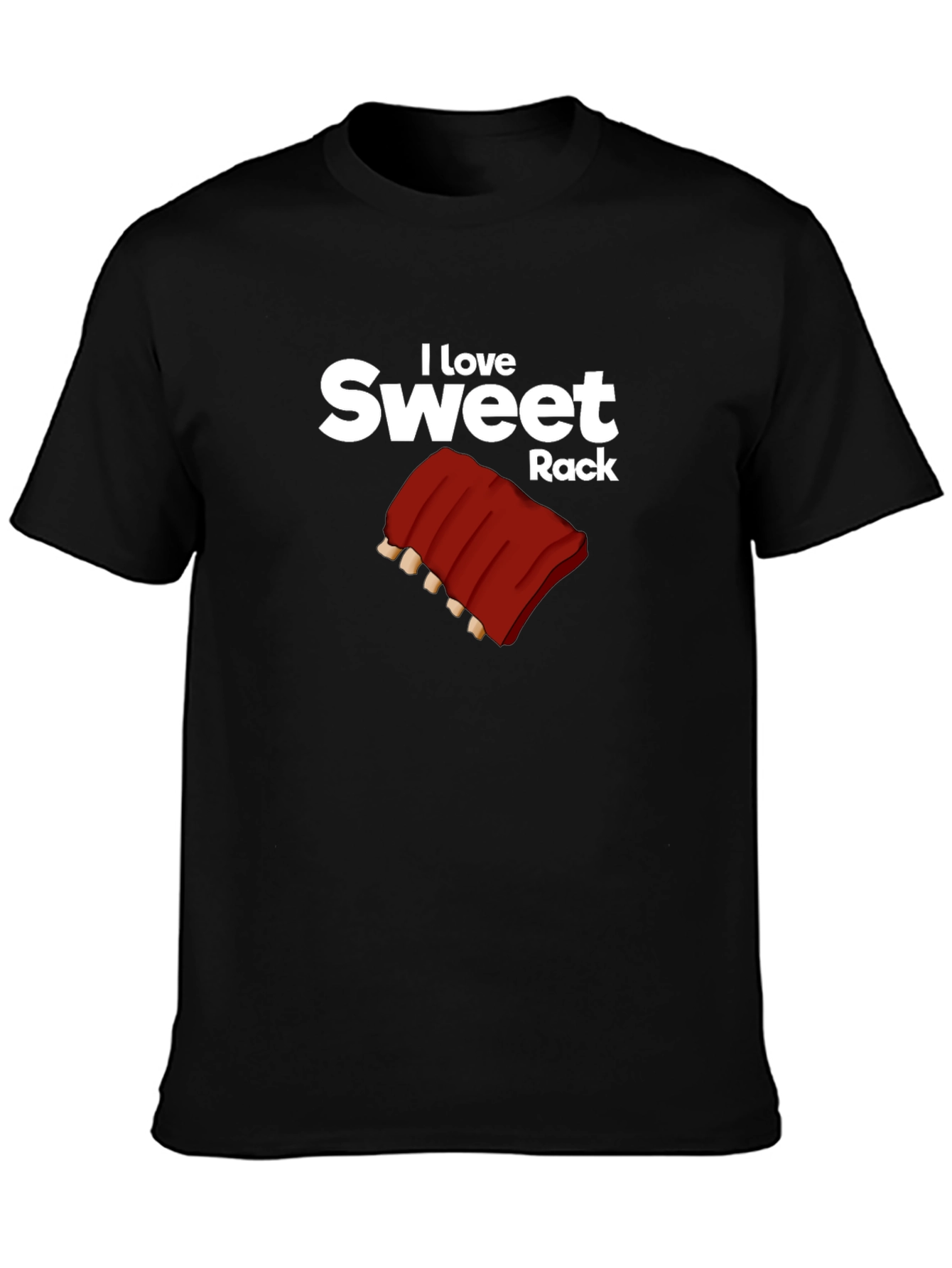 I Love Sweet Rack Black T-Shirt