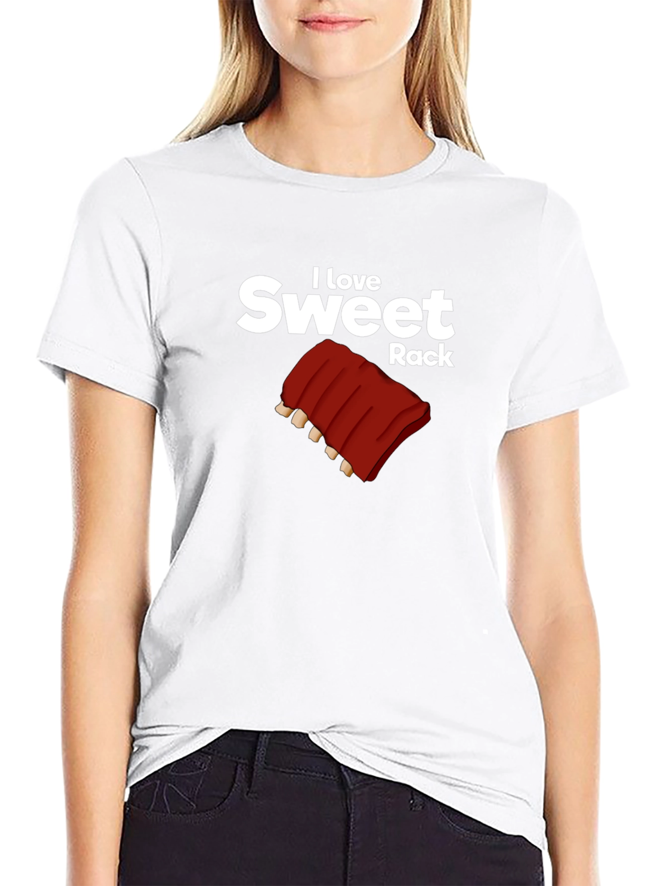 I Love Sweet Rack Black T-Shirt