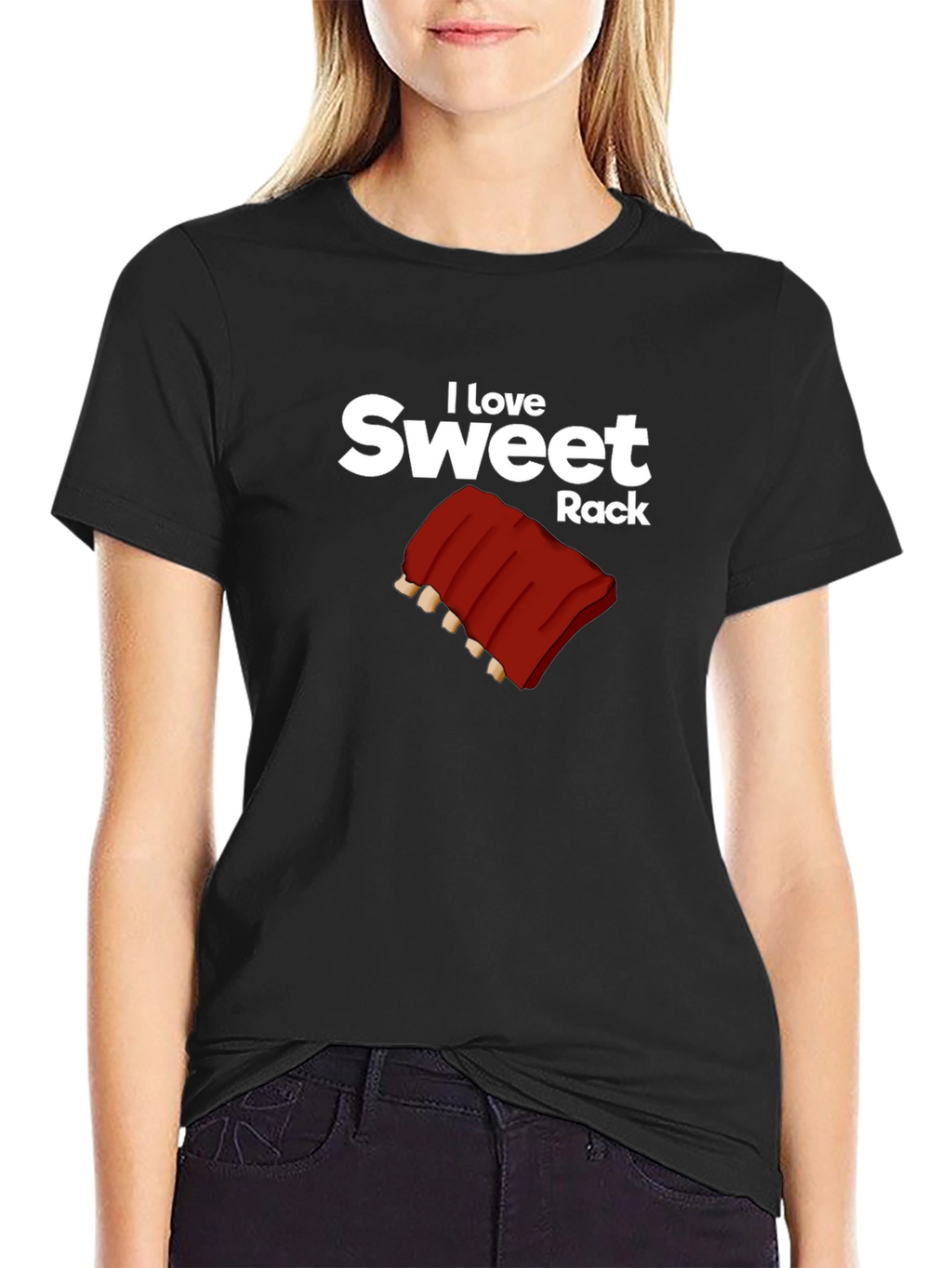 I Love Sweet Rack Black T-Shirt