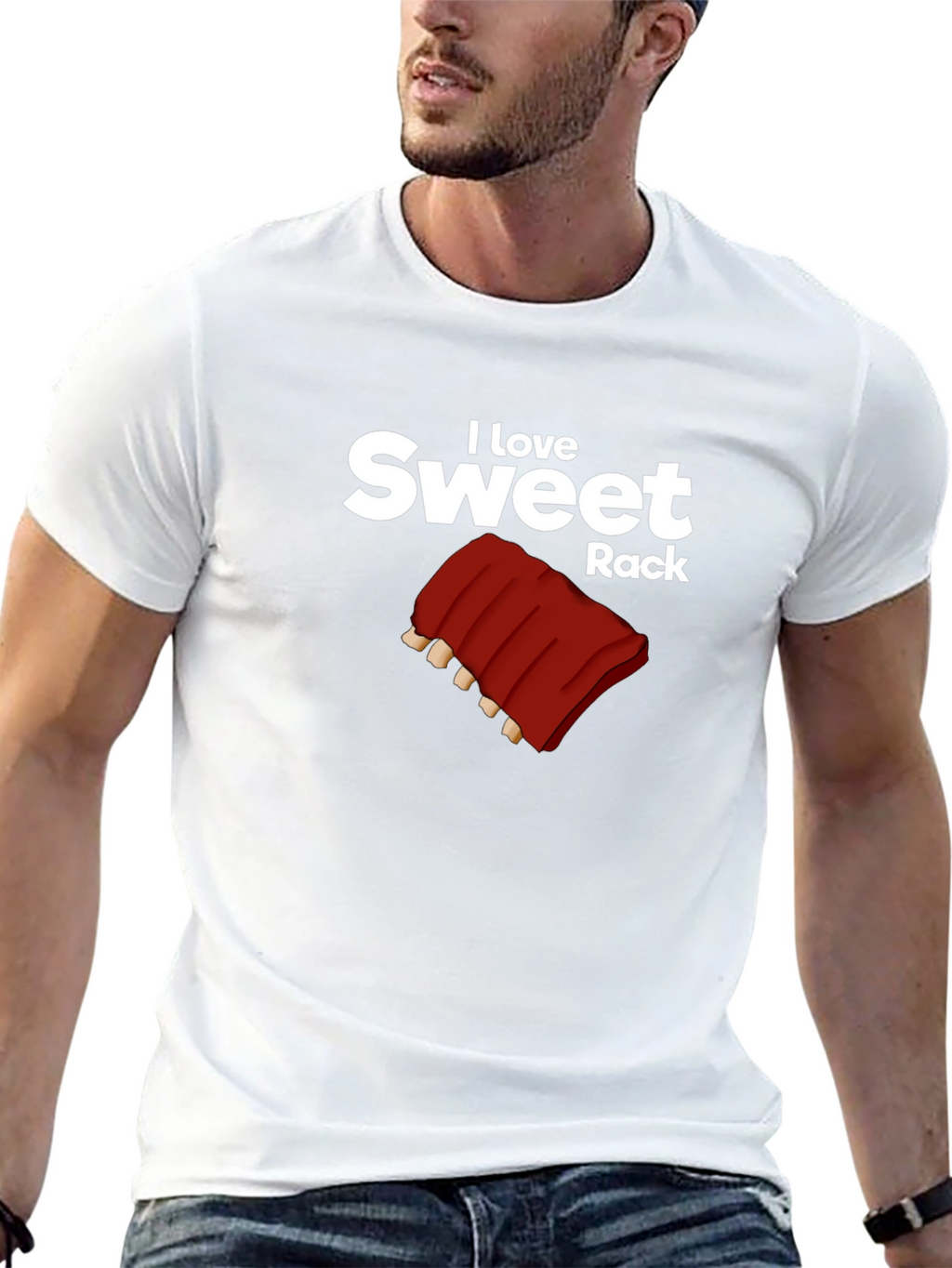 I Love Sweet Rack Black T-Shirt