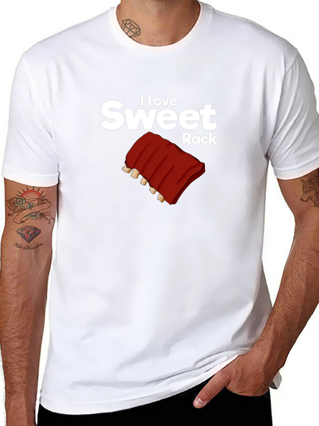 I Love Sweet Rack Black T-Shirt